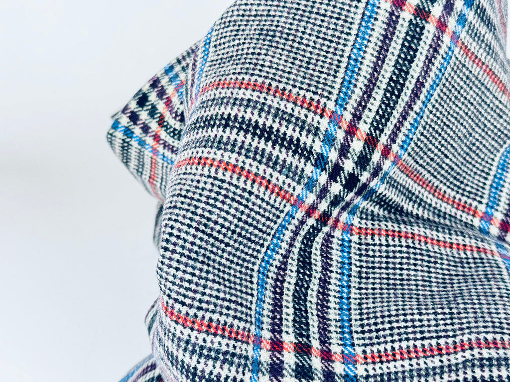 Product image for 'vintage grey black plaid wool fabric various sizes sold separately' (view 9f6d74)