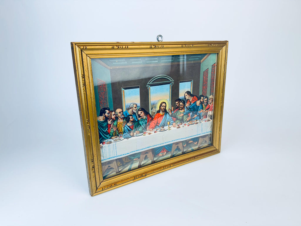 Product image for 'vintage ornate gold 8 x 10 gold painted wall mounted wood frame the last supper print la santa cena' (view c43ddf)