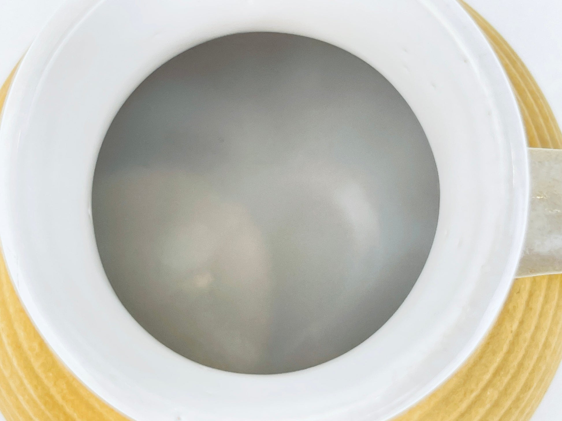 Product image for 'vintage two toned no drip drip glazed handled porcelain travel mug' (view b75ef4)