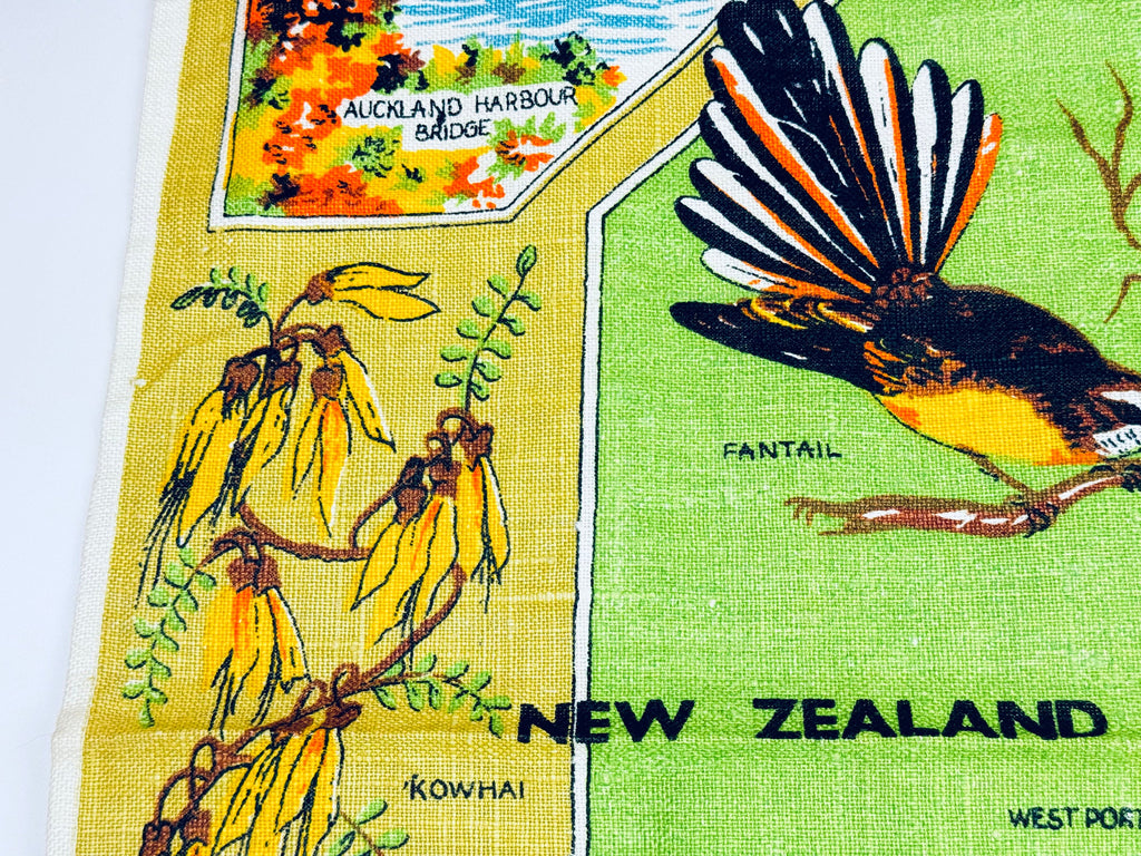 Product image for 'vintage new zealand linen kitchen tea towel new zealand souvenir 1' (view ac1128)