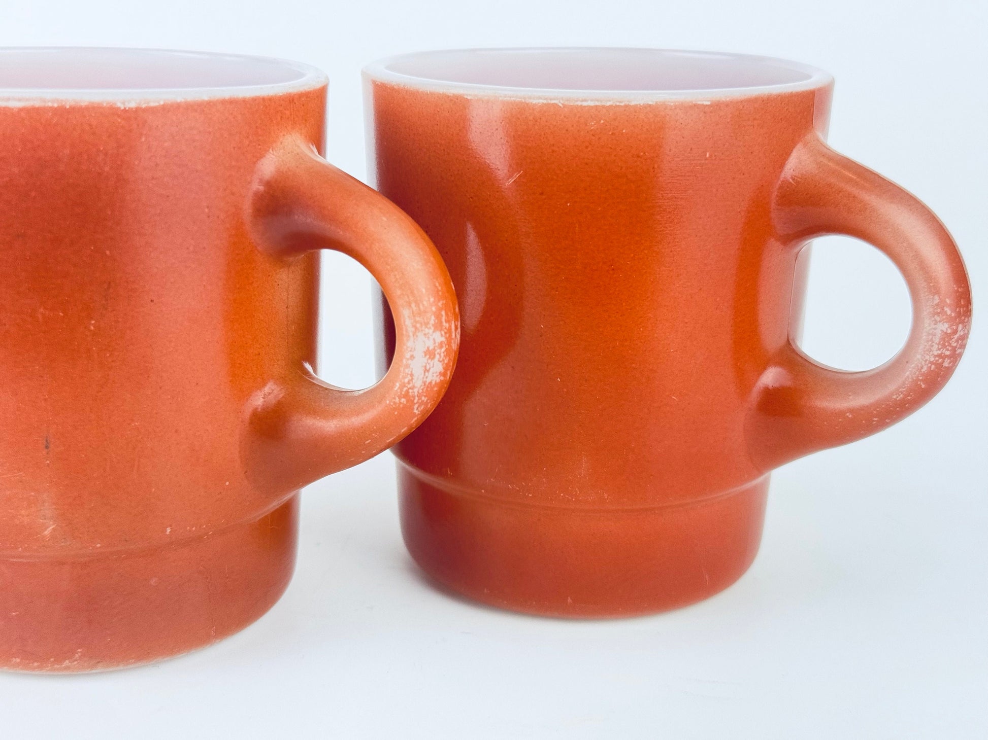 Product image for 'vintage anchor hocking fire king reddish brown stackable glass mug made in usa set of three 3' (view 3dfb94)