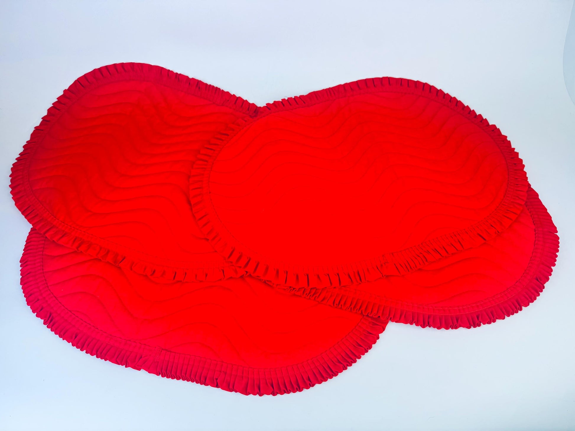 Product image for 'vintage red quilted place mats set of four 4 valentines tablescape' (view d46cc4)