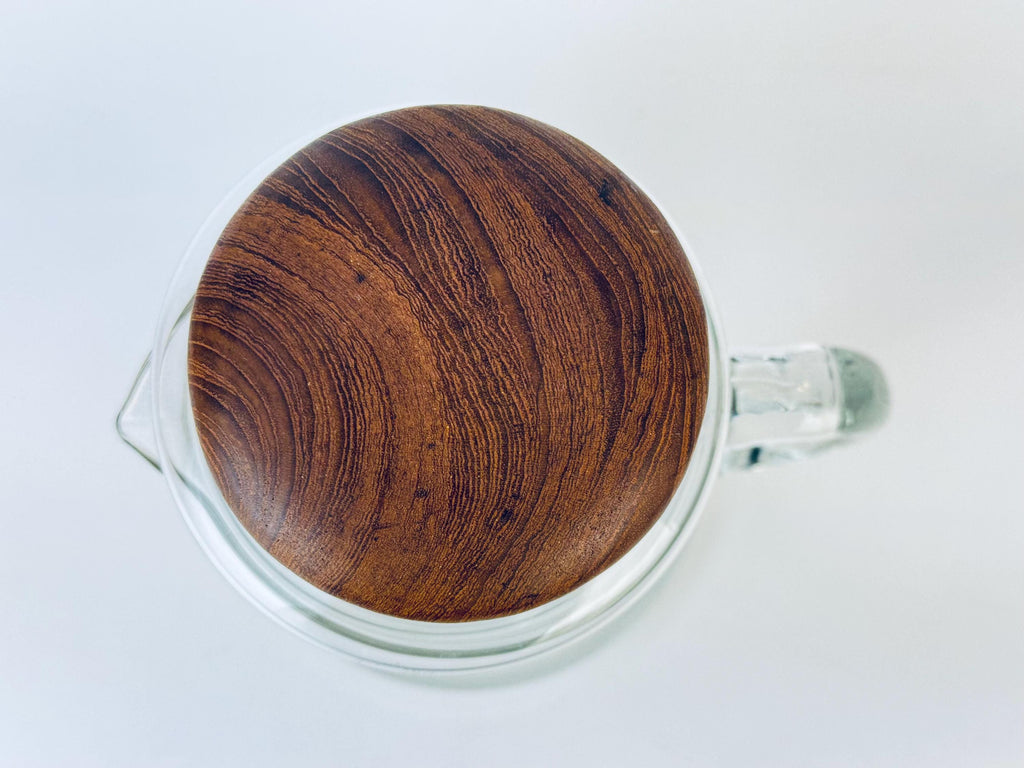 Product image for 'vintage teak wood glass pitcher with chiller insert made in thailand by winsome' (view 3d2447)
