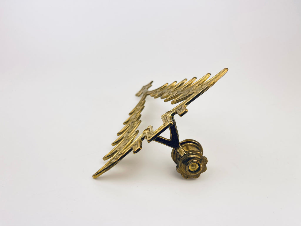 Product image for 'vintage brass christmas tree candelabra single candlestick holder aged metal patina made in italy' (view 398a87)