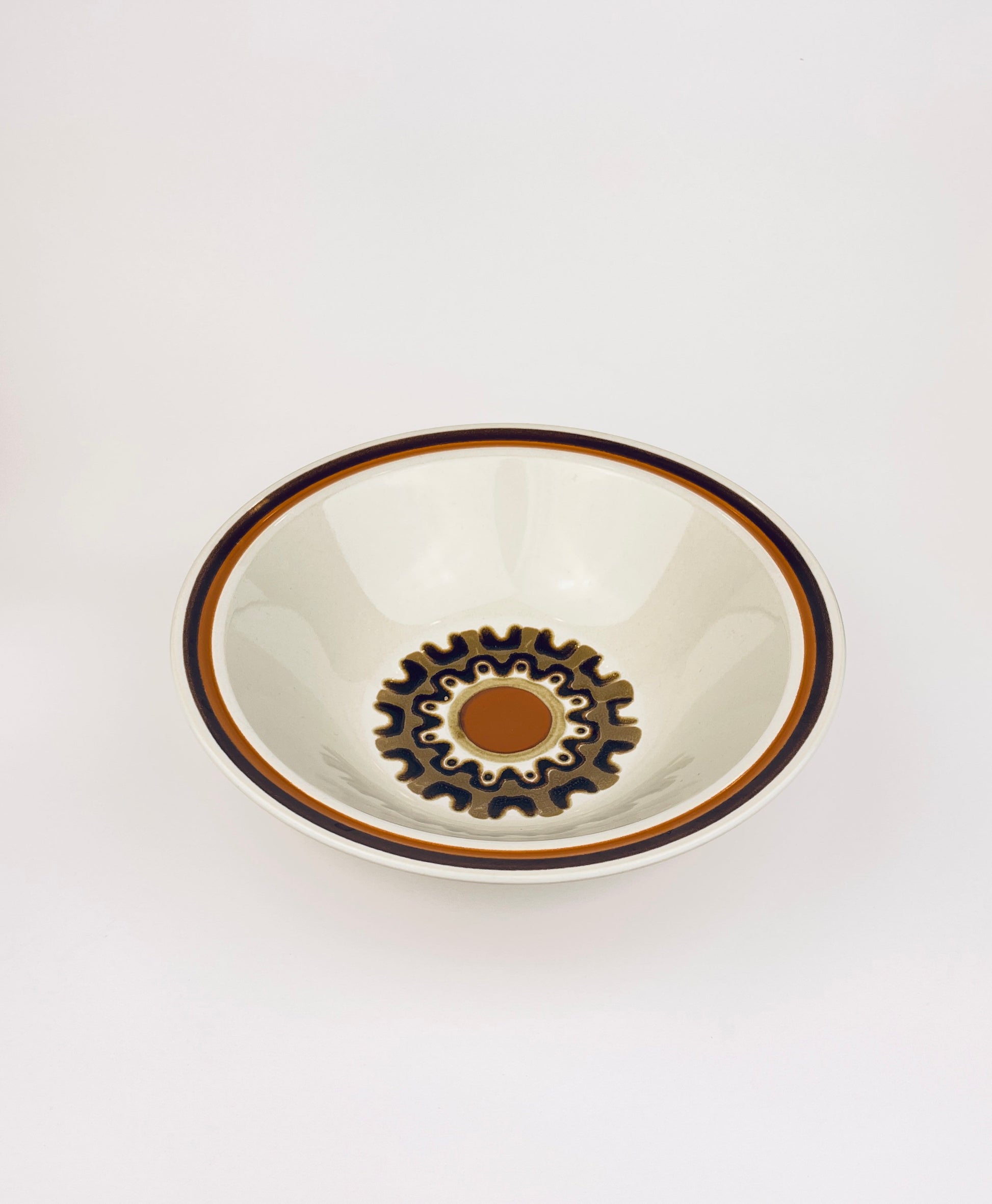 Product image for 'vintage haniwa stone aztec japan large serving bowl genuine stoneware made in japan' (view a5aa69)