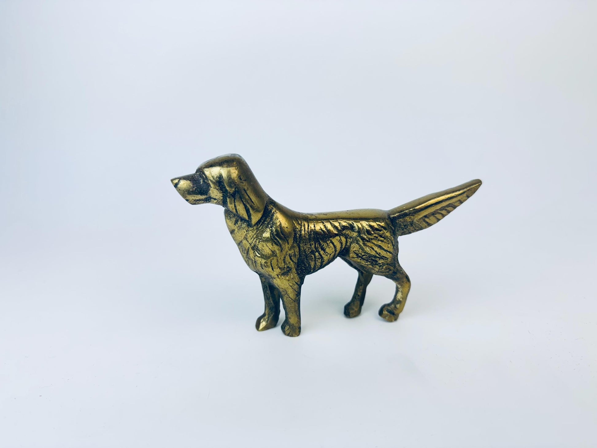 Product image for 'vintage solid brass irish setter dog figurine sculpture' (view 9f08c9)
