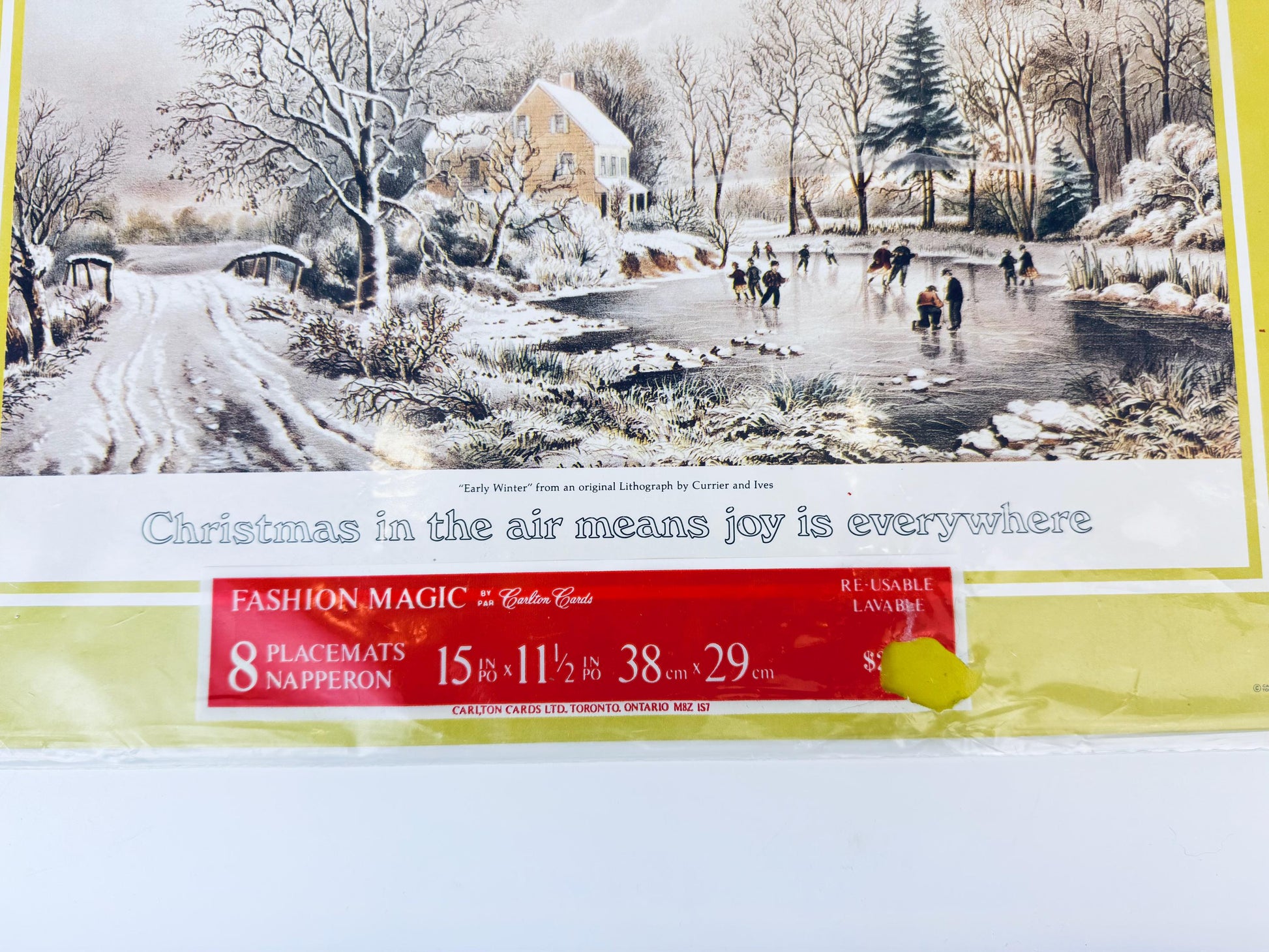 Product image for 'vintage christmas winter scene place mats set of eight 8 new old stock nos' (view 09efca)