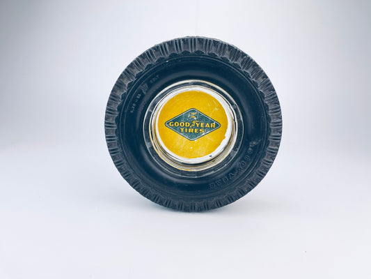 Product image for 'vintage good year tires rubber glass ashtray made in usa' (view a89896)