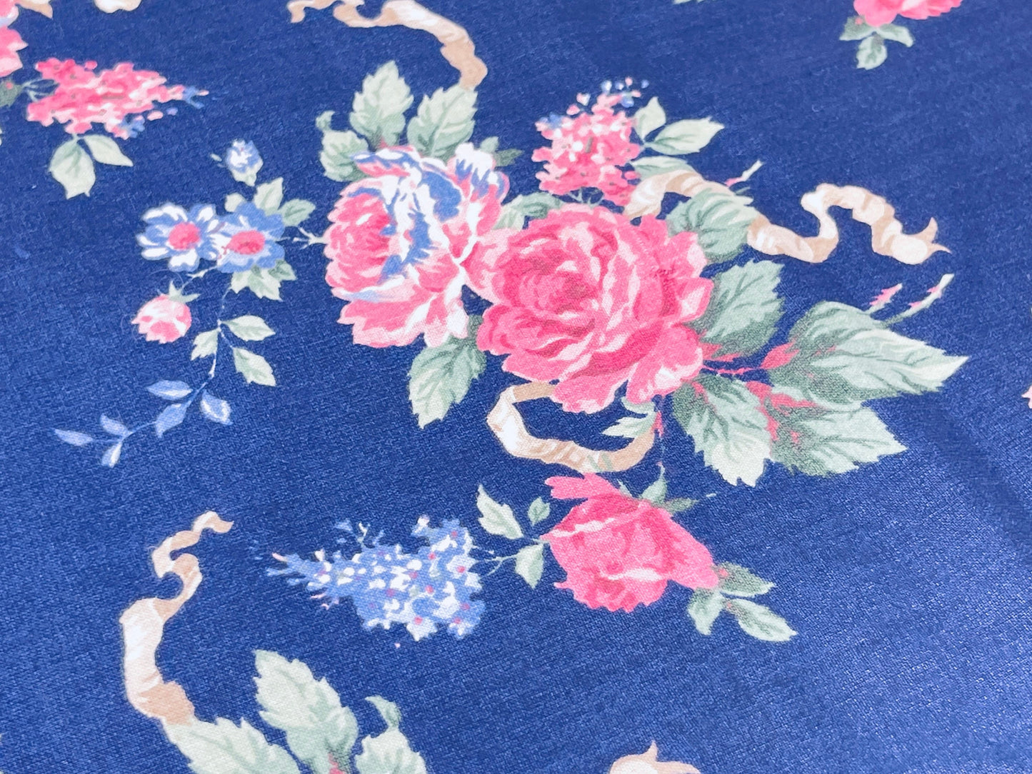 Product image for 'vintage indigo floral print fabric 42 x 45 marcus brothers textiles' (view fd98e0)
