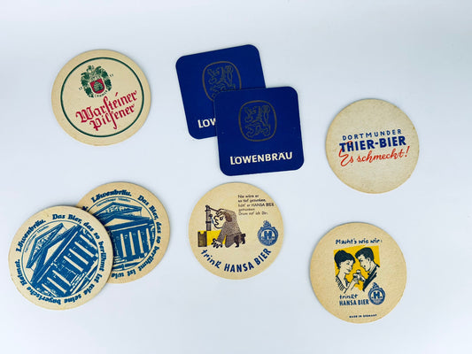 Product image for 'vintage deutch german bar coasters beer cocktail mat sold separately' (view cf9282)