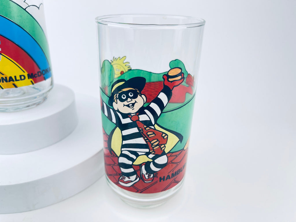 Product image for 'vintage mcdonalds canada glass tumblers grimace hamburglar birdie the early bird ronald mcdonald sold individually' (view 73c857)