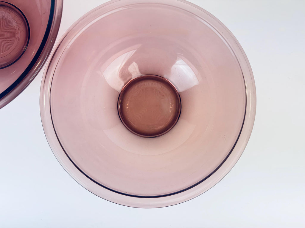 Product image for 'vintage cranberry purple glass mixing bowls sold separately' (view c9a637)
