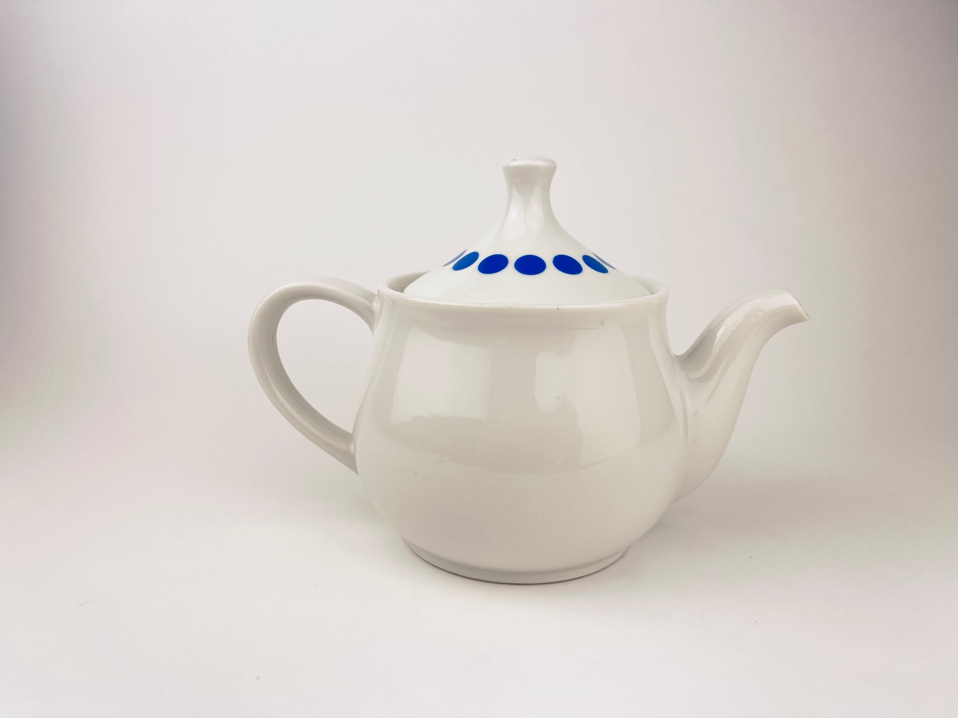 Product image for 'vintage single loving it rainbow stripe teapot with polka dot lid made in japan' (view 6b714a)
