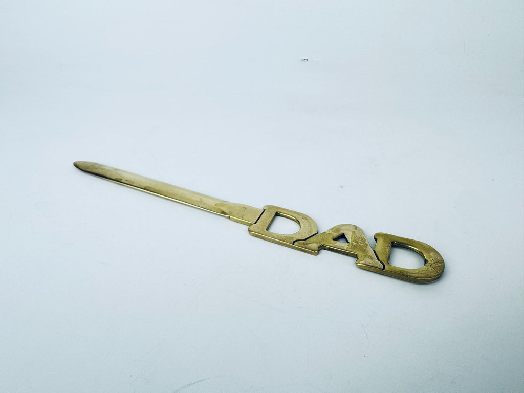 Product image for 'vintage solid brass dad letter opener' (view 5853ae)