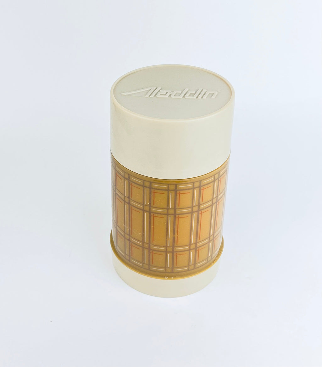 Product image for 'vintage plaid aladdin thermos insulated vacuum sealed jar perfect for camping hiking lunch 425 ml capacity' (view faf44f)