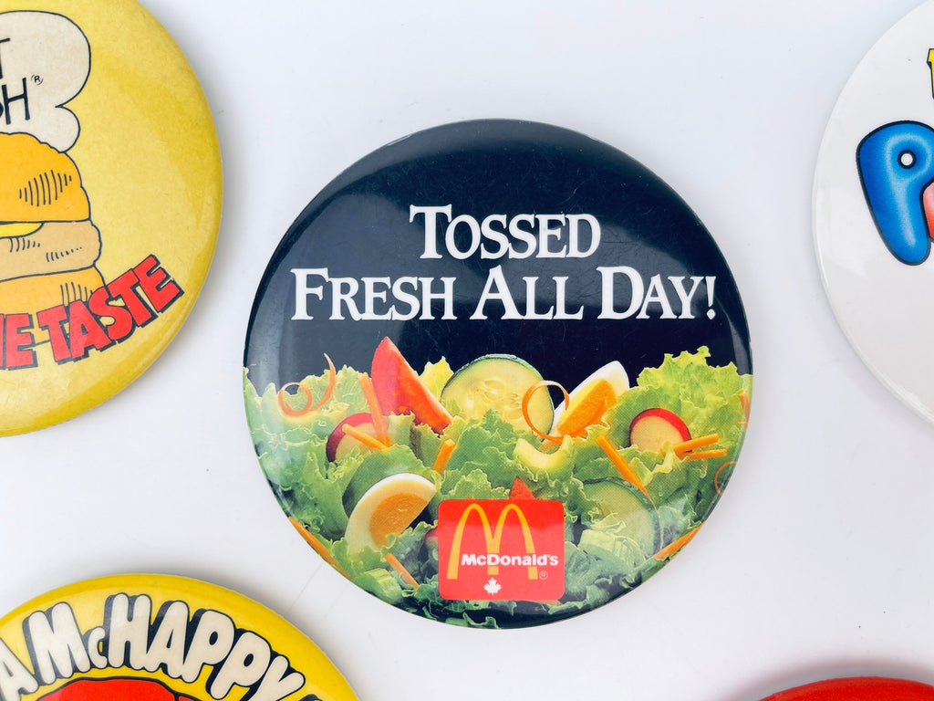 Product image for 'vintage promotional mcdonalds canada restaurant pins pinback buttons sold individually made in canada' (view 969dbb)