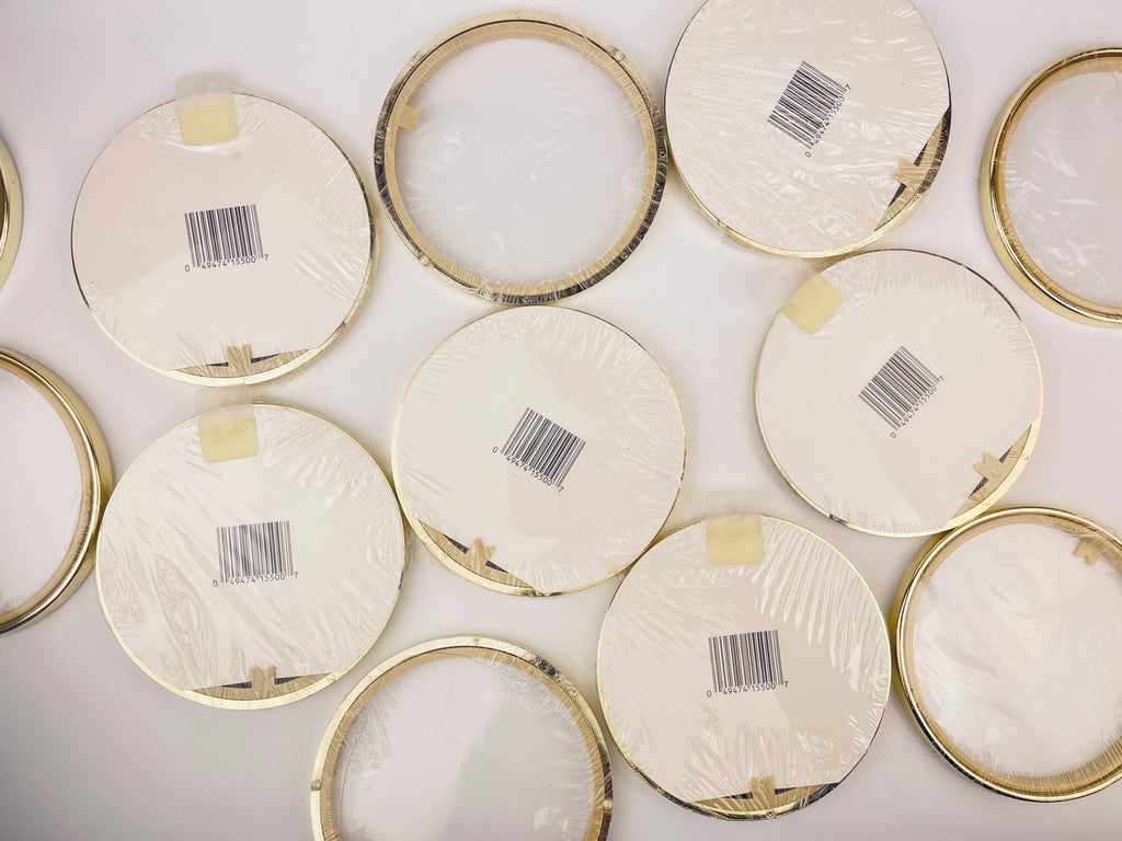 Product image for 'vintage 5 gold plastic embroidery hoop the new berlin co made in usa new old stock nos set of two 2' (view 20f54a)