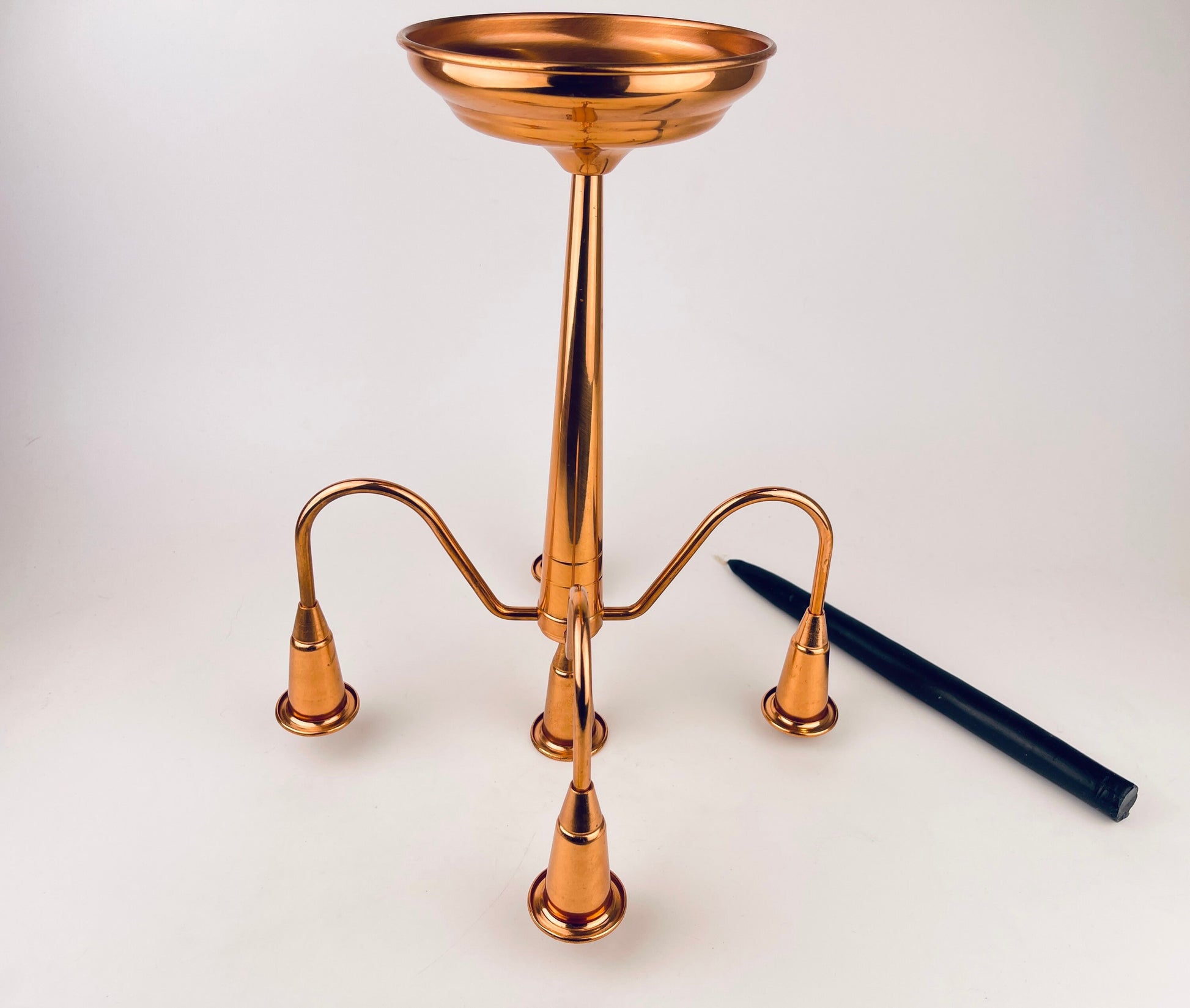Product image for 'vintage copper candelabra sculptural mid century centrepiece' (view a1e6ff)