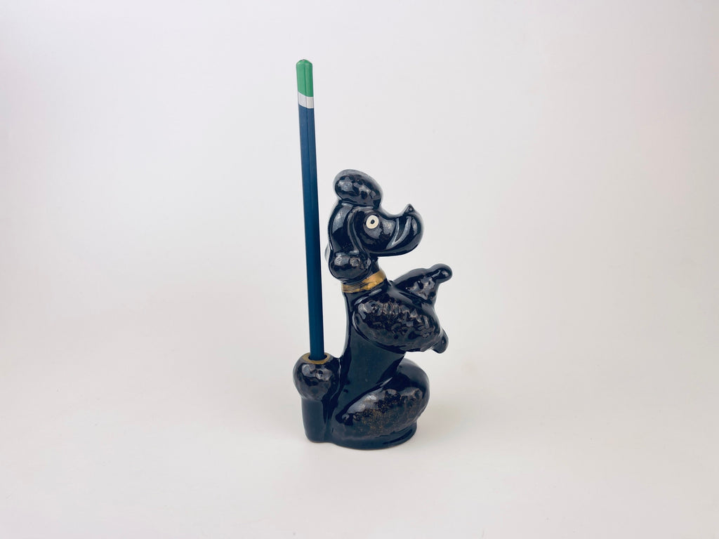 Product image for 'vintage red clay kitsch poodle dog pen pencil holder made in japan desktop organiser' (view afcc54)