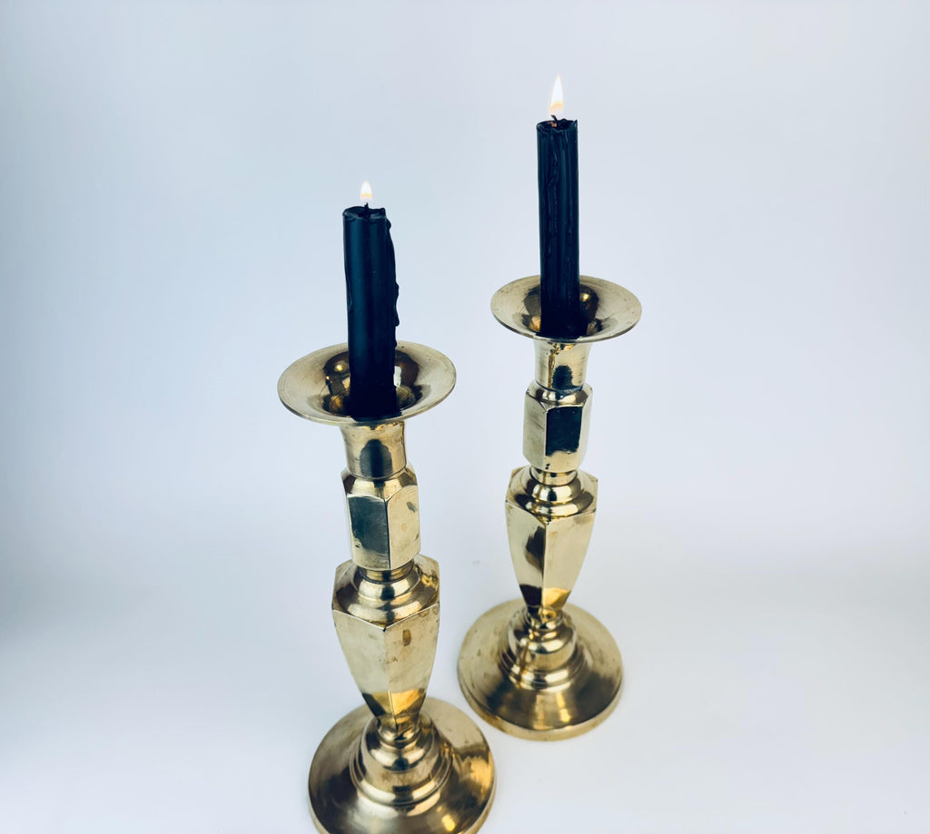 Product image for 'vintage 1980s tall regal brass candlestick holders set of 2 11 6 heavyweight elegance' (view 41d8be)