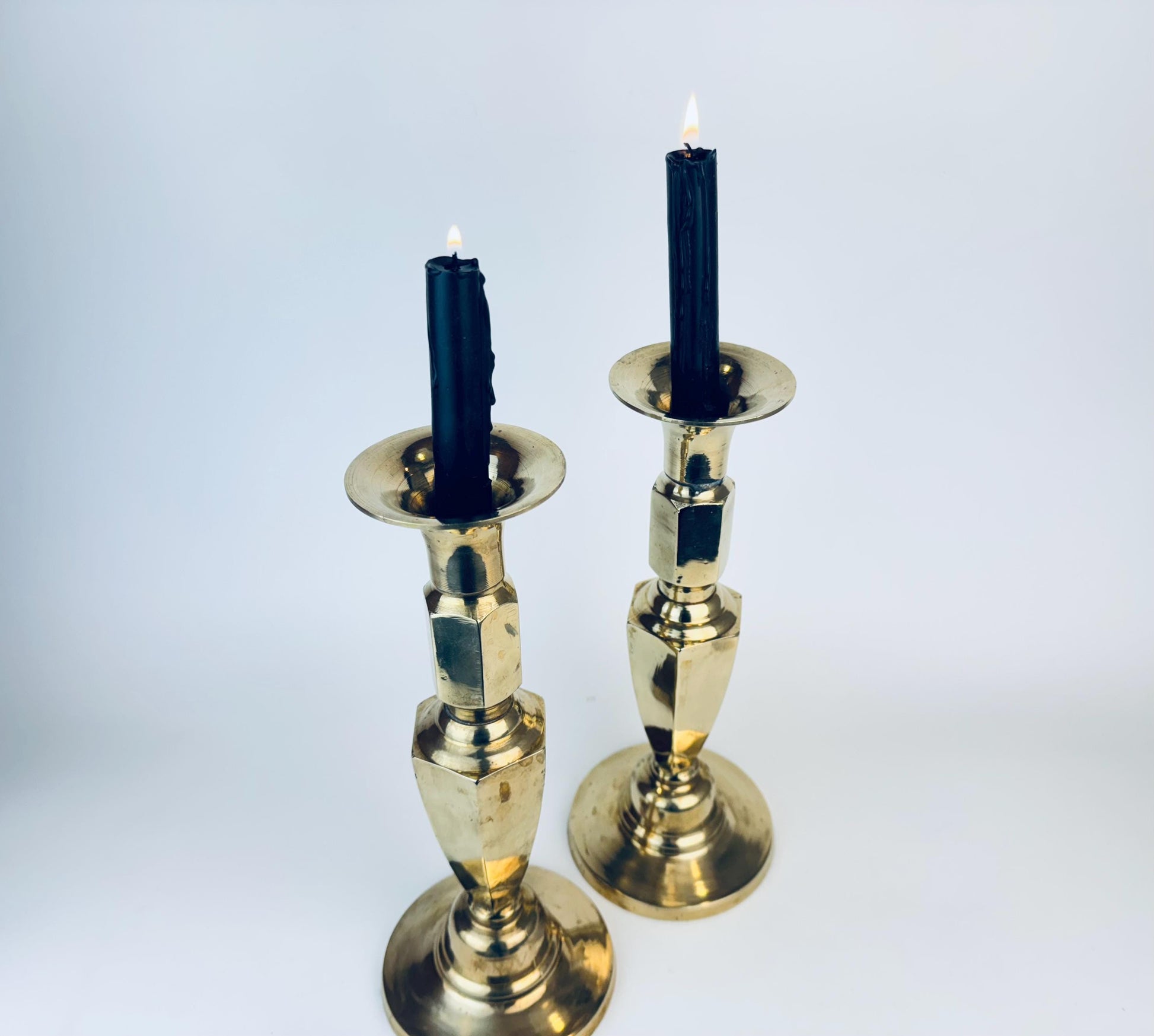 Product image for 'vintage 1980s tall regal brass candlestick holders set of 2 11 6 heavyweight elegance' (view 41d8be)