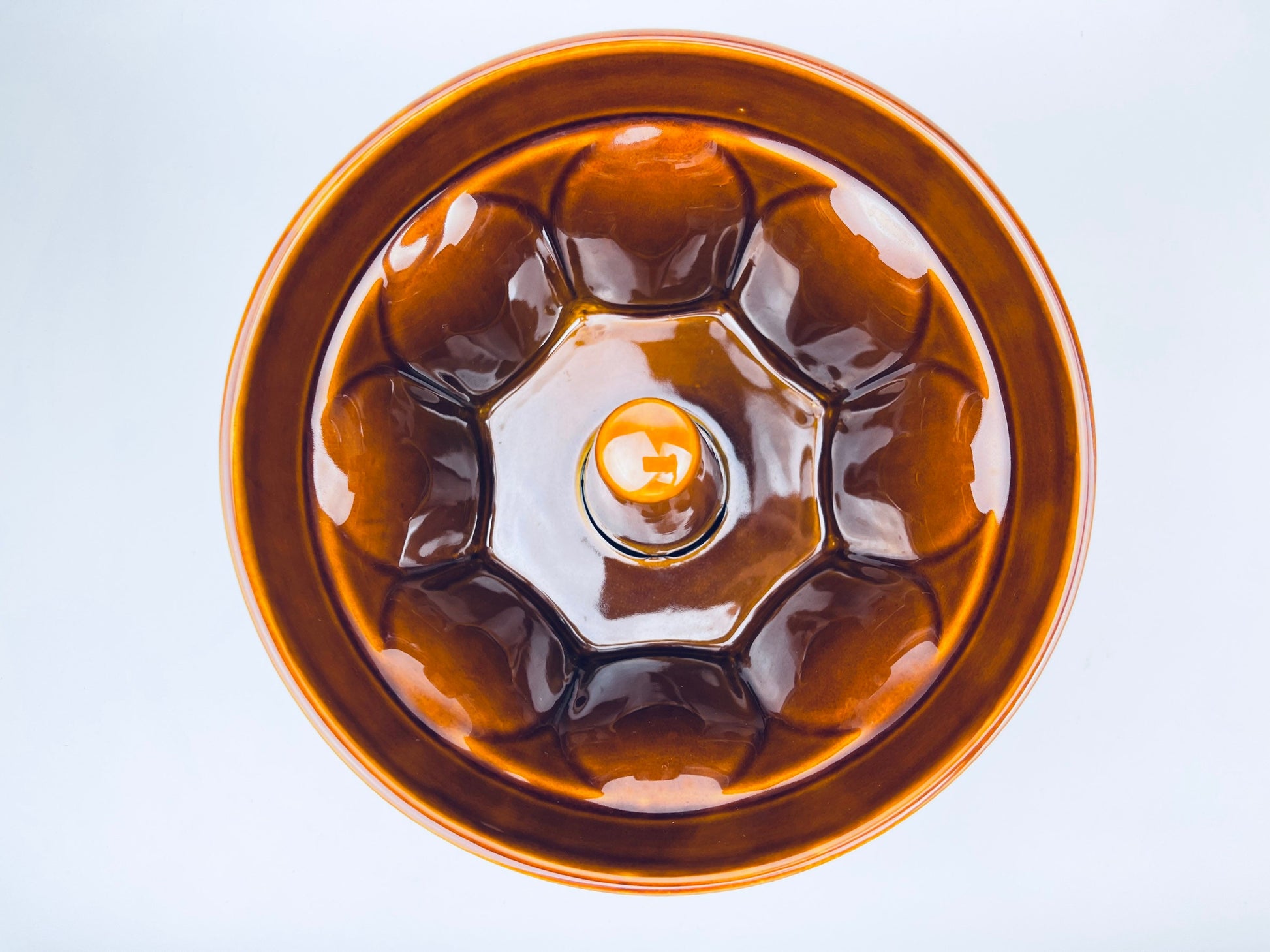Product image for 'vintage williams sonoma monkey bread mold brown drip glaze ceramic' (view e67ff3)