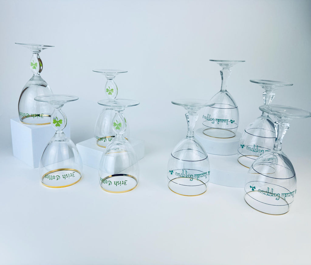 Product image for 'vintage irish coffee gold rimmed pedestal glasses goblets sets sold separately' (view 04e57b)