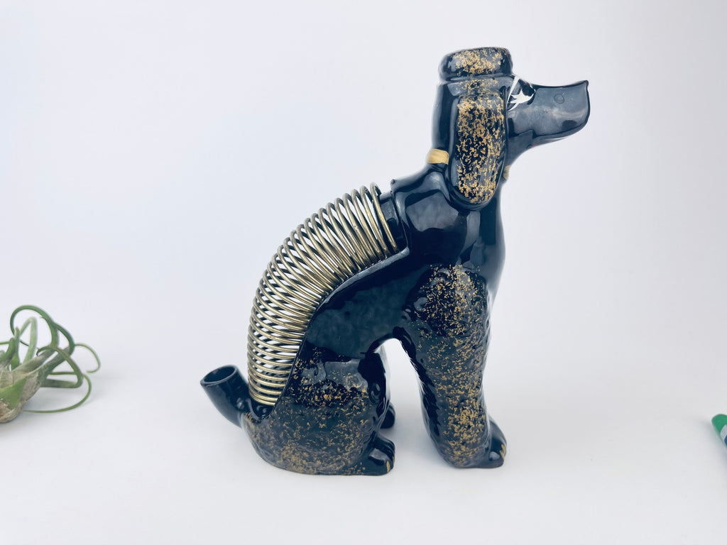 Product image for 'vintage red clay poodle dog desktop organizer letter pen holder' (view e3cdc2)