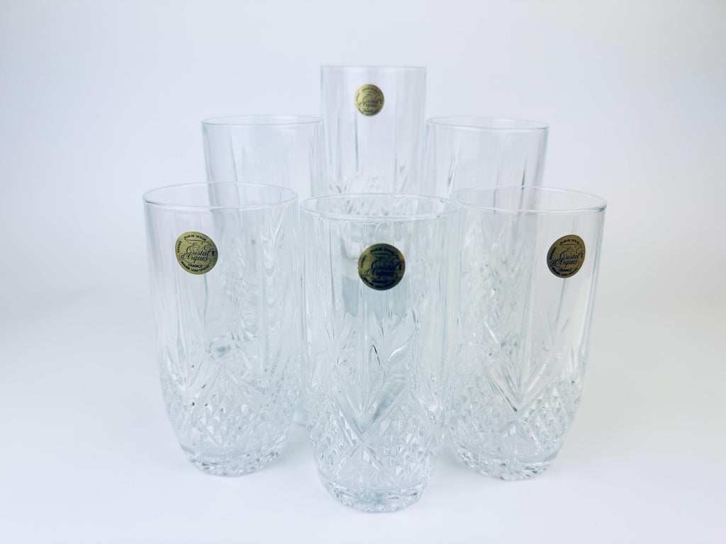 Product image for 'vintage cristal darques garanti crystal high ball glasses fontenay pattern genuine lead crystal 24 made in france' (view 44d994)