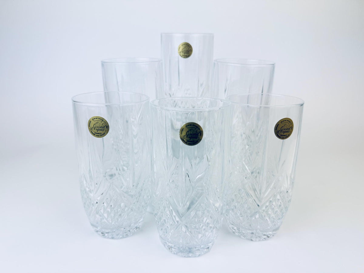 Product image for 'vintage cristal darques garanti crystal high ball glasses fontenay pattern genuine lead crystal 24 made in france' (view 44d994)