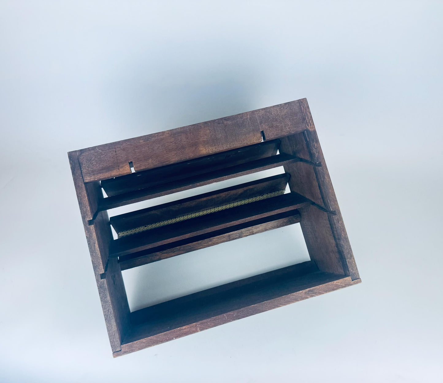 Product image for 'vintage mid century baribocraft wood dispenser 1960s wall mount foil wax paper towel holder rustic canadian kitchen organizer' (view c02242)