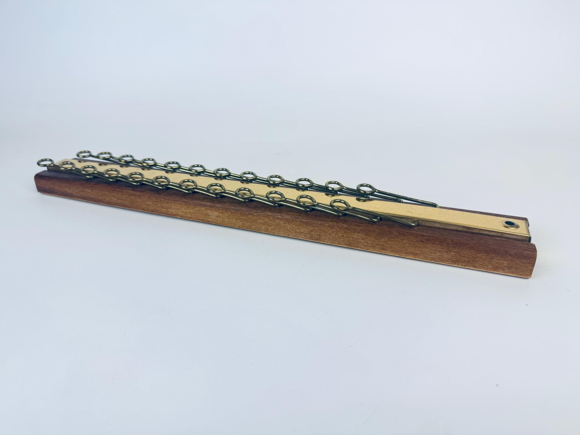 Product image for 'vintage wood gold metal wall mounted tie scarf belt organizer' (view b68140)