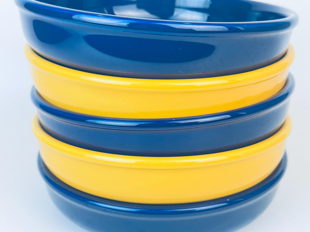 Product image for 'vintage waechtersbach blue bright yellow wide ceramic bowls made in spain sold separately' (view 9bb88a)