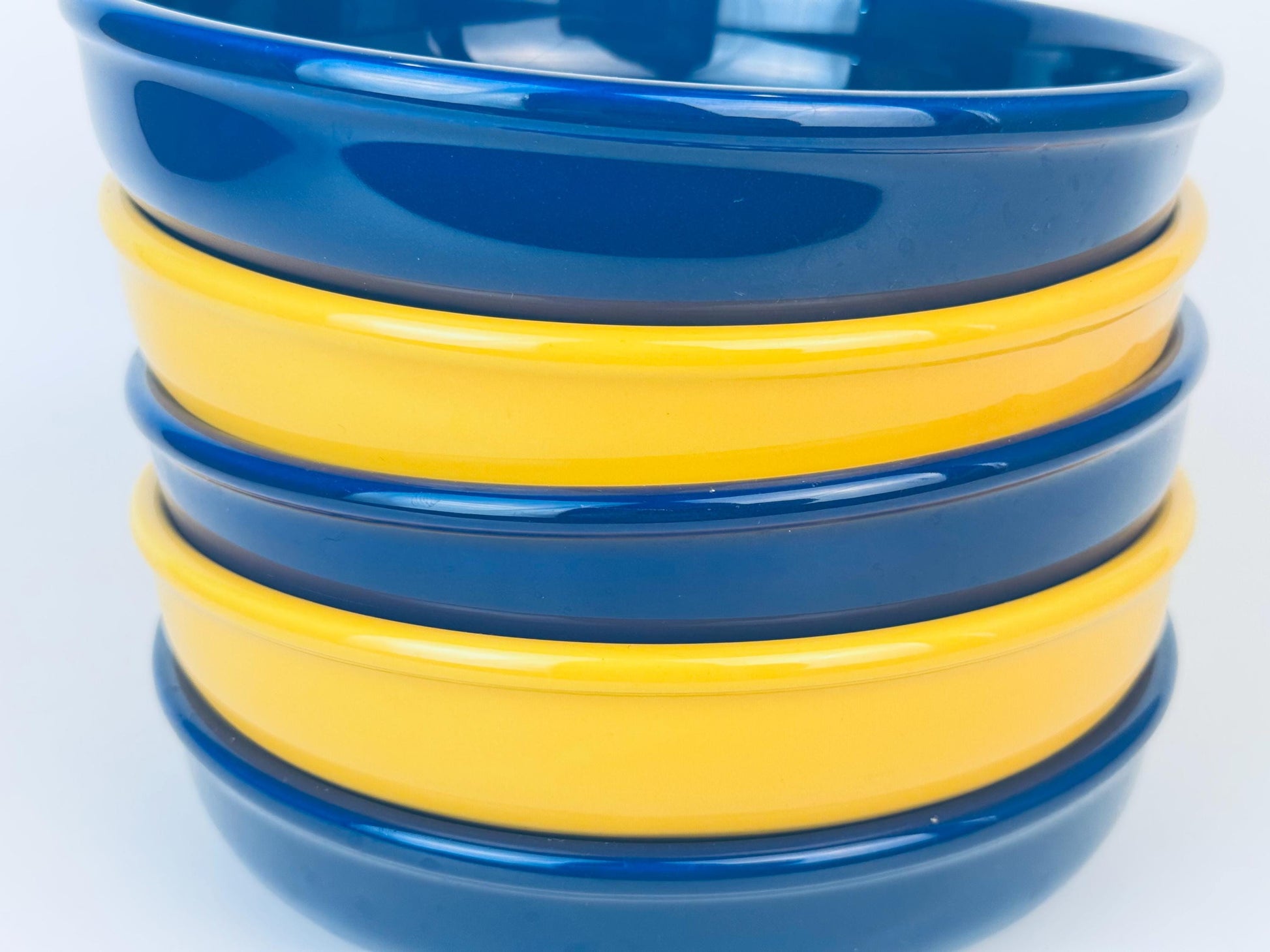 Product image for 'vintage waechtersbach blue bright yellow wide ceramic bowls made in spain sold separately' (view 9bb88a)