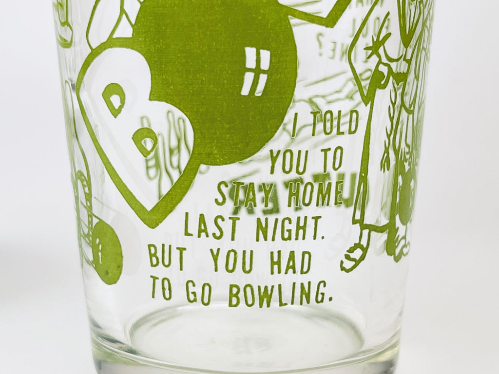 Product image for 'vintage bowling federal glasses set of two 2 bowler gift' (view 70bb28)