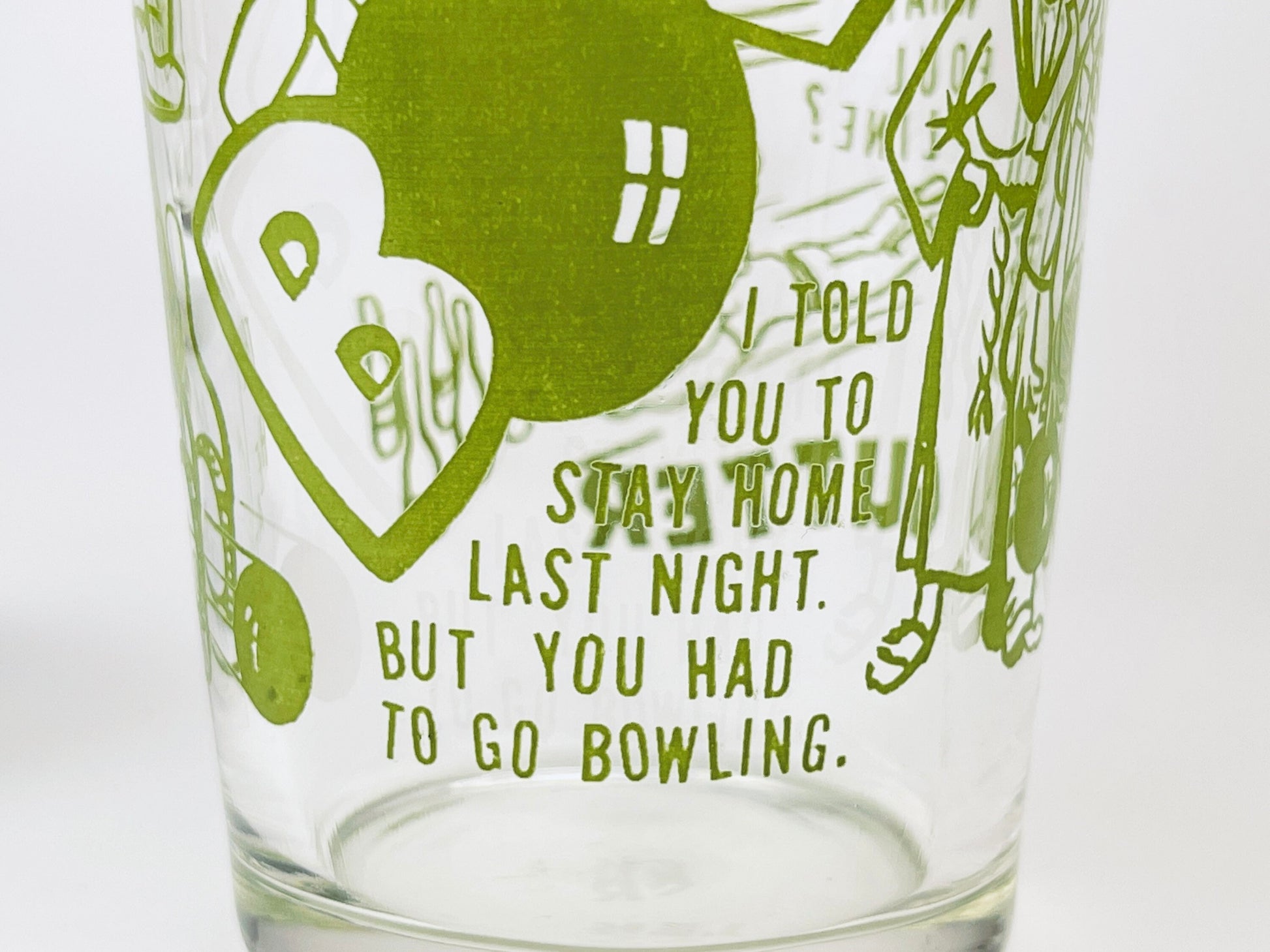 Product image for 'vintage bowling federal glasses set of two 2 bowler gift' (view 70bb28)