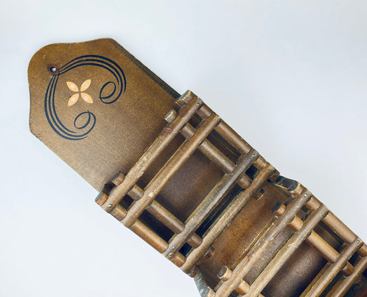 Product image for 'vintage hand carved japanese wall organizer folk art entryway shelf' (view 184072)