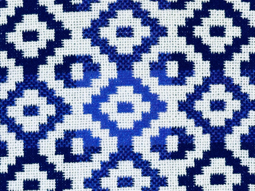 Product image for 'vintage purple white geometric thick woven jacquard fabric 27 x 55' (view 55be95)