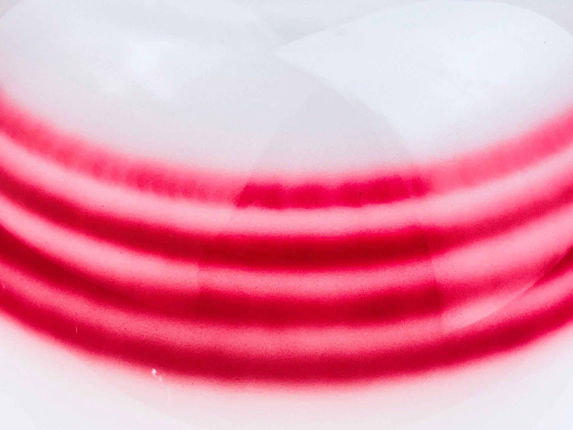 Product image for 'vintage bohemia crystalex white glass round bowl four stripe pink pattern made in czech republic' (view 2a7a79)