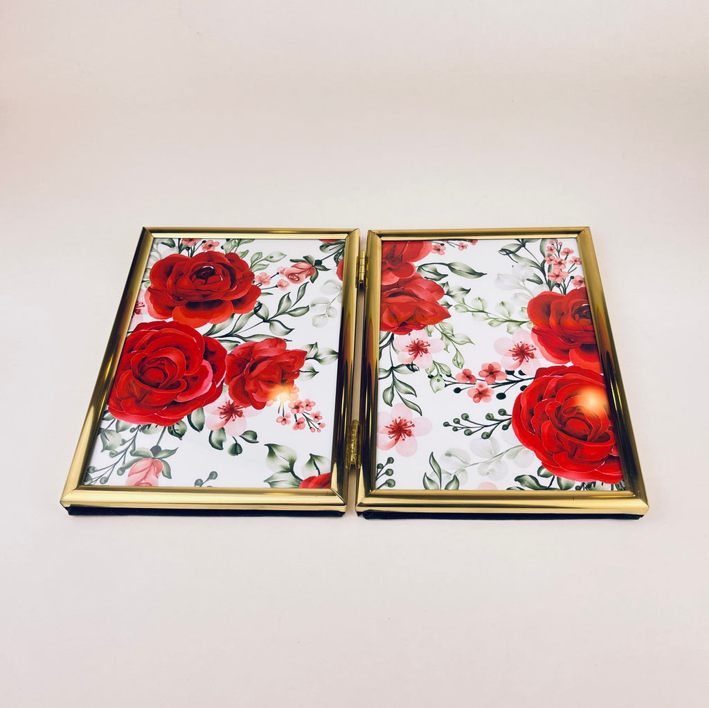 Product image for 'vintage solid brass gold tabletop picture frame books hand polished lacquer coated sold separately' (view f58c4b)