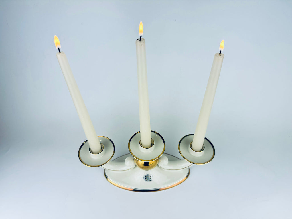 Product image for 'vintage alka kunst ivory echt gold candlestick holder made in bavaria germany' (view 4d277d)