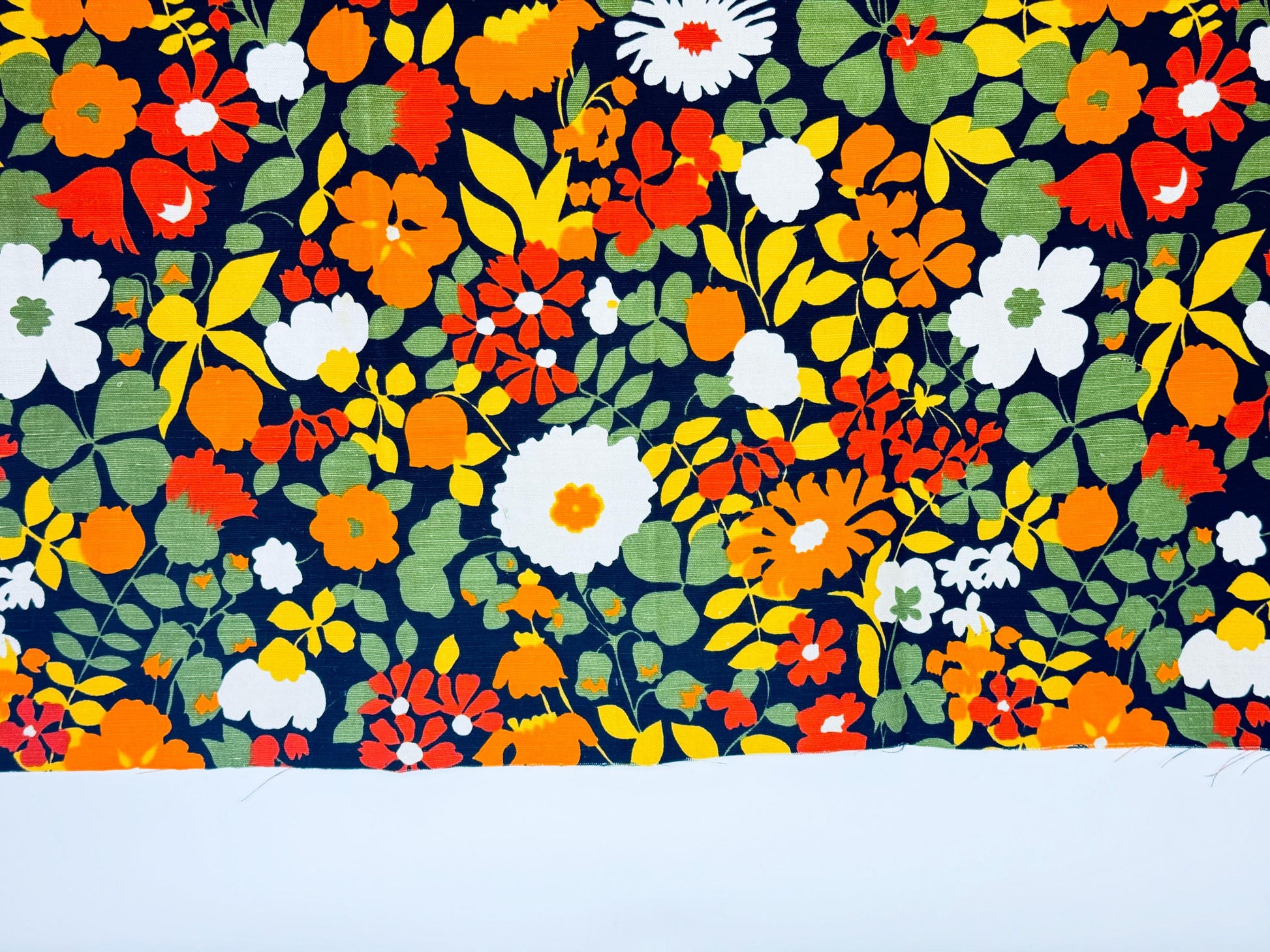 Product image for 'vintage bright contrasting large print floral print upholstery fabric material cuts sold separately' (view 37a991)