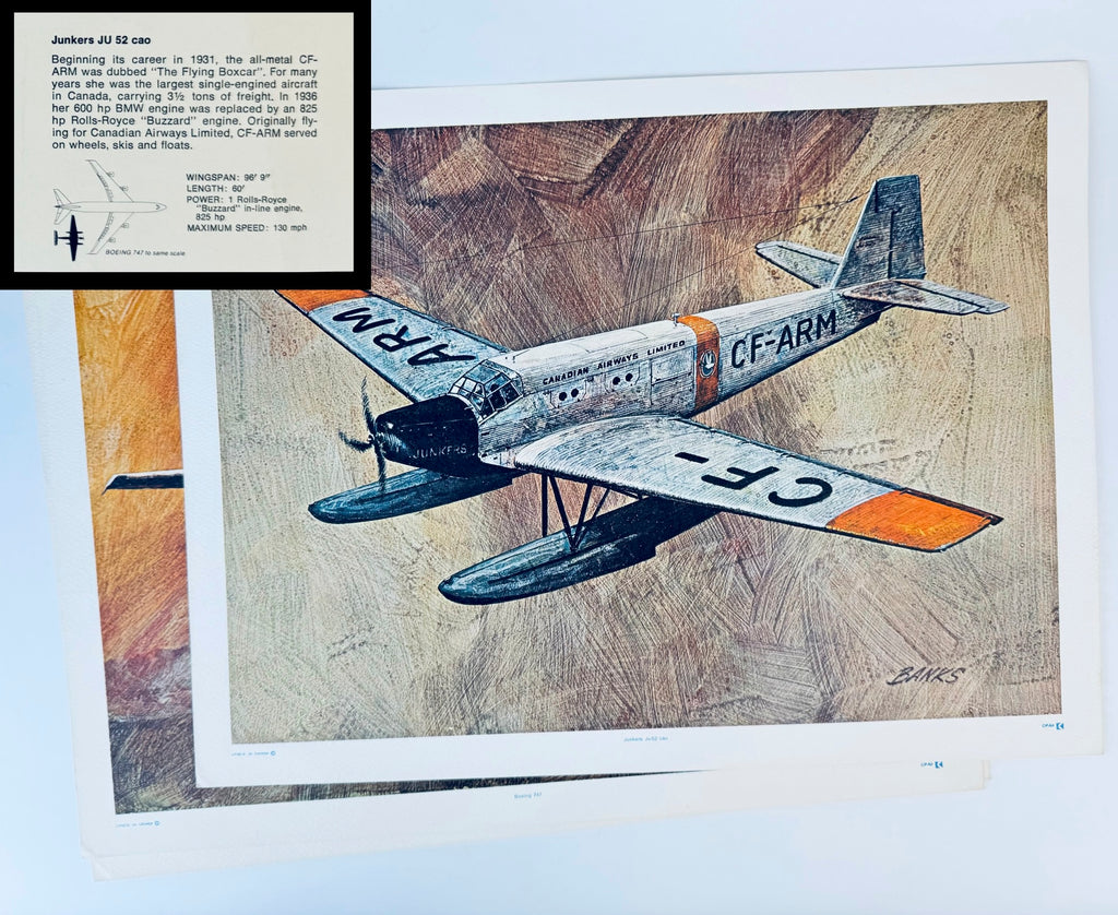 Vintage Canadian Pacific Air Plane Lithographs - By Robert Banks - Sold Separately
