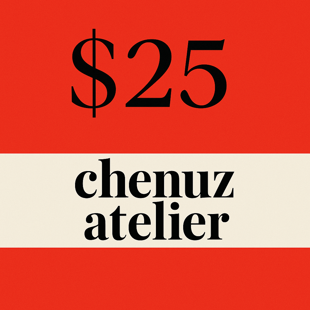 Product image for 'chenuz atelier digital gift card' (view b45377)