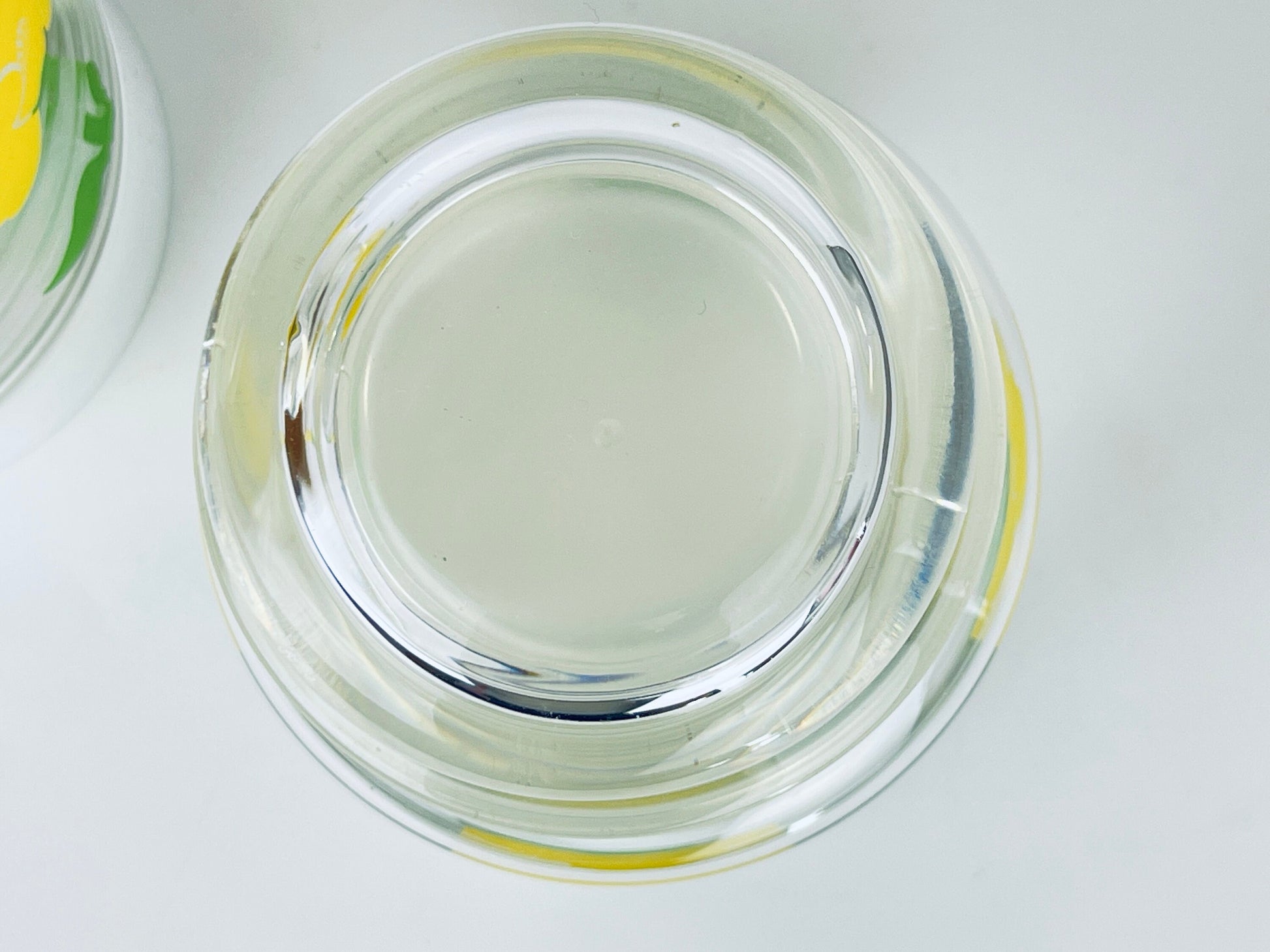 Product image for 'vintage yellow floral glass airtight container jar sold separately' (view 9e2495)