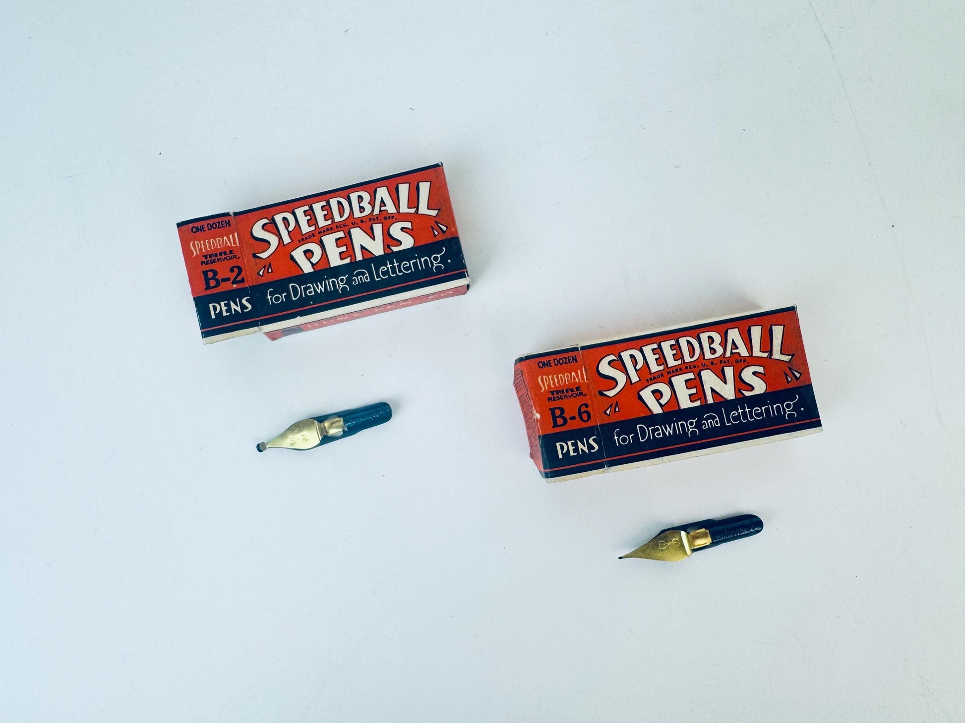 Product image for 'vintage speedball pens nib box made in usa for drawing and lettering new old stock boxes sold separately' (view 31eb33)