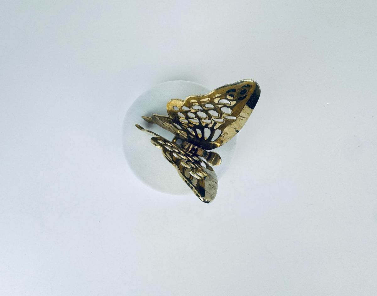 Product image for 'vintage solid brass butterfly figurine' (view b58261)
