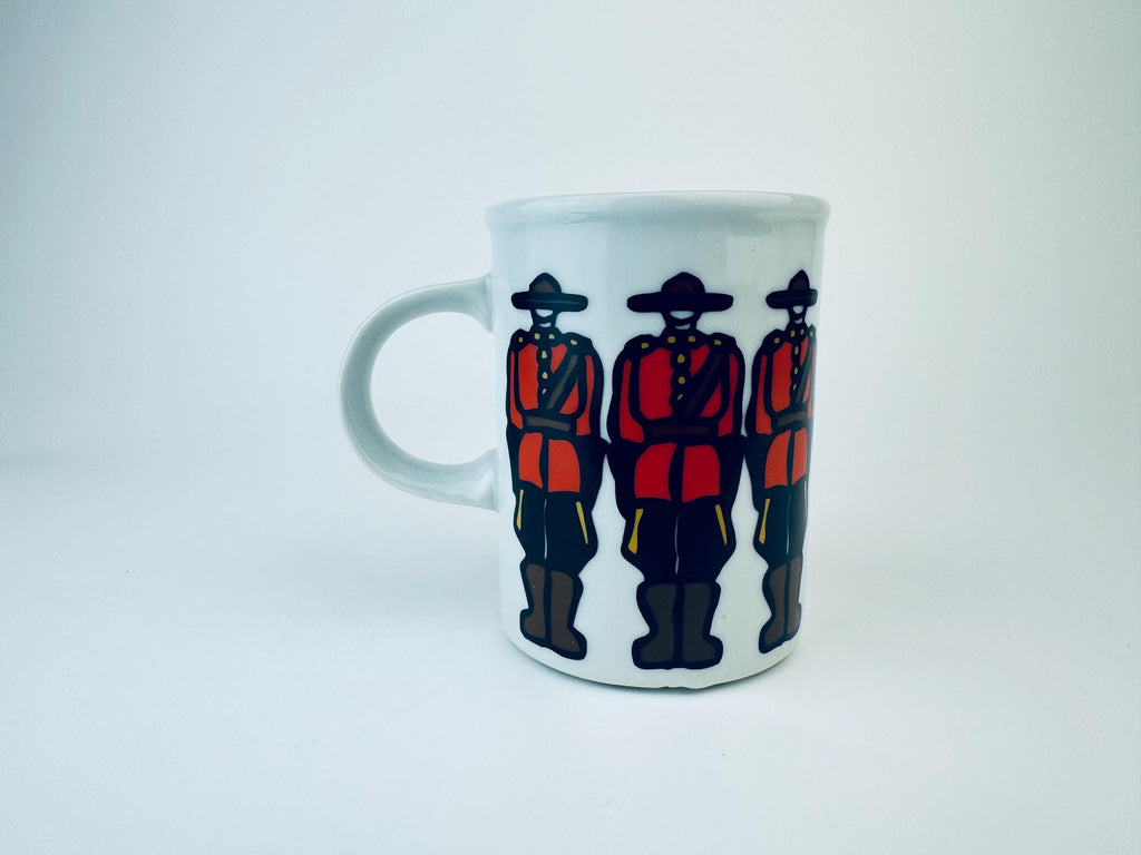 Product image for 'vintage royal canadian mounted police rcmp ceramic mug marc retro canada design' (view e8dc70)