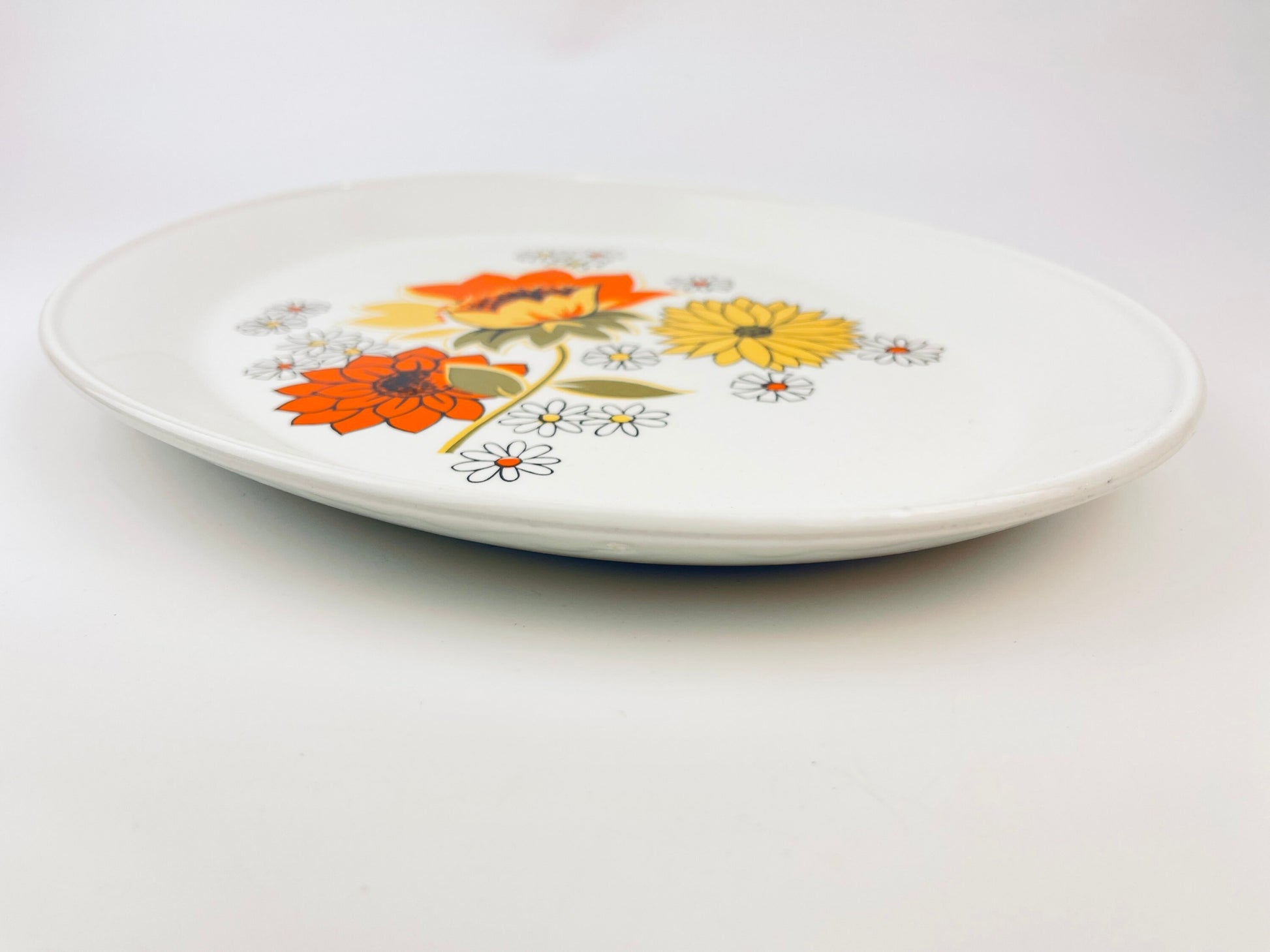 Product image for 'vintage pasadena johnson bros oval serving tray plater flower pattern ironstone made in england' (view 9eb6b9)