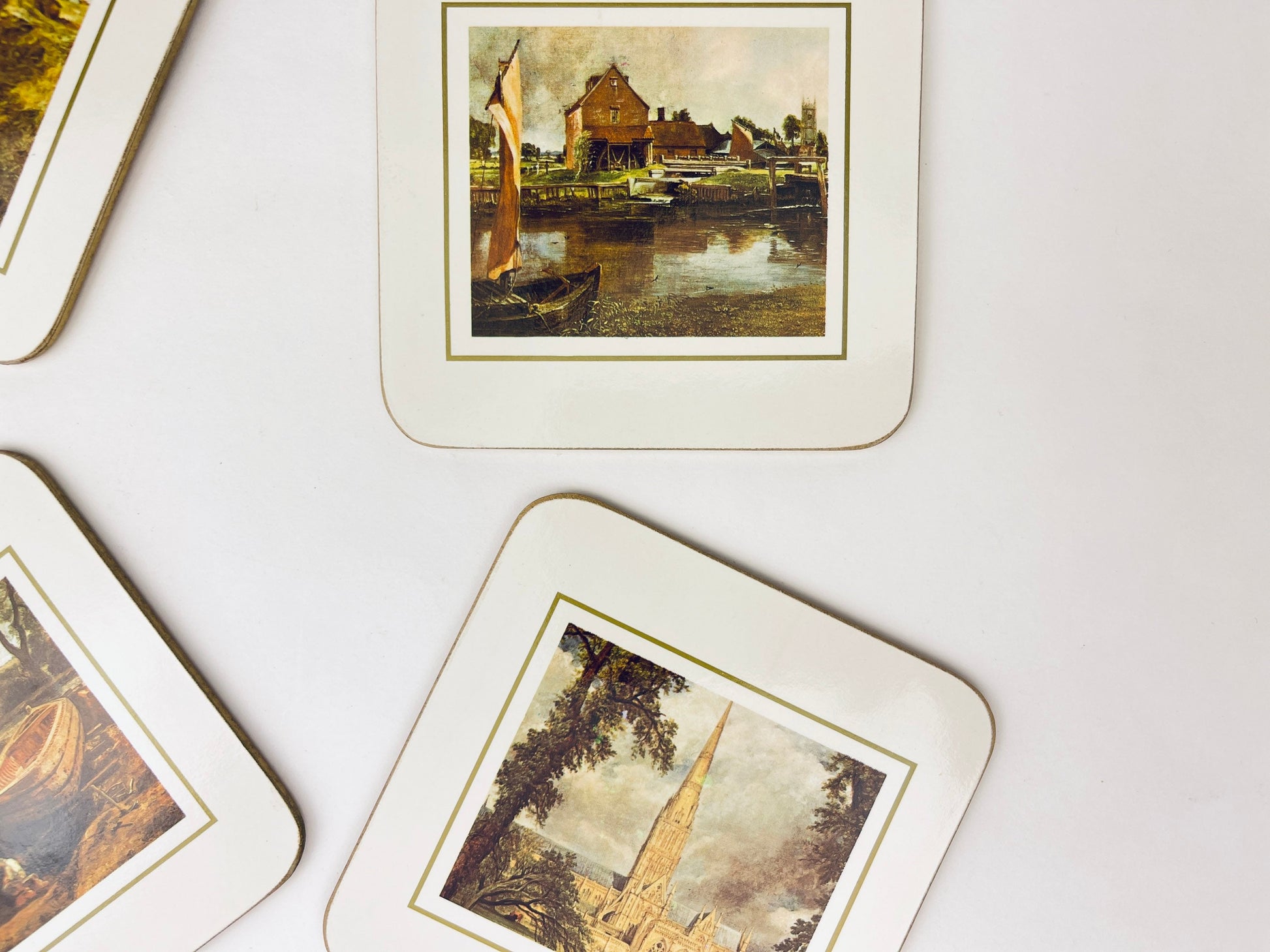 Product image for 'vintage clover leaf coasters set of 6 british art inspired tableware' (view ebbd6f)